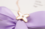 [Cyra]  JEUX DE WHITE MOP PINKGOLD DIAMANT-OHRRINGE