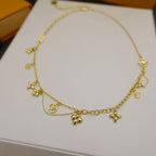 [Cyra]  BLOOMING SUPPLE NECKLACE BRASS