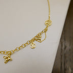 [Cyra]  BLOOMING SUPPLE NECKLACE BRASS