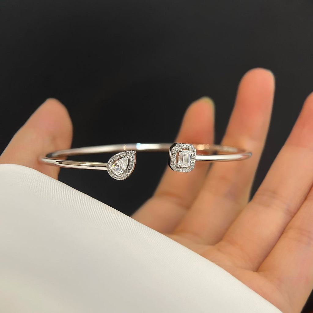 [Cyra] JONC FLEX MY TWIN TOI & MOI SILBER-DIAMANT-ARMBAND