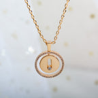 [Cyra]   MOVE PM NECKLACE PINK GOLD DIAMOND
