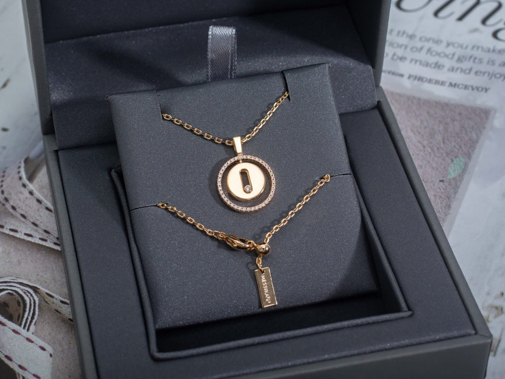 [Cyra]   MOVE PM NECKLACE PINK GOLD DIAMOND