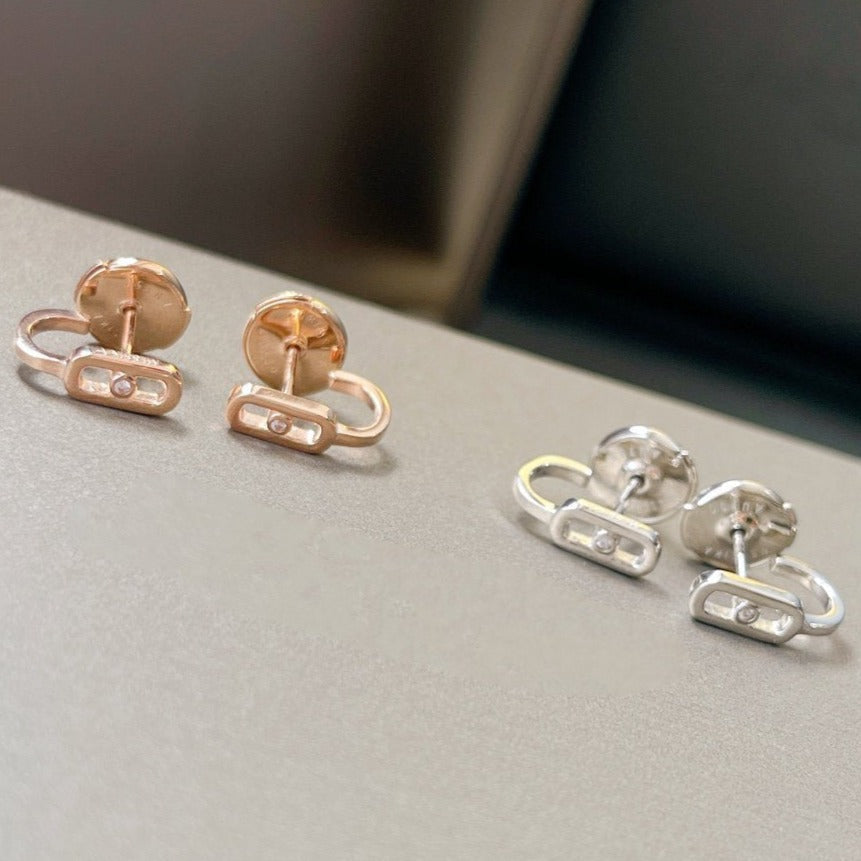 [Cyra] CREOLES MOVE UNO MINI 1 DIAMANT OHRRINGE