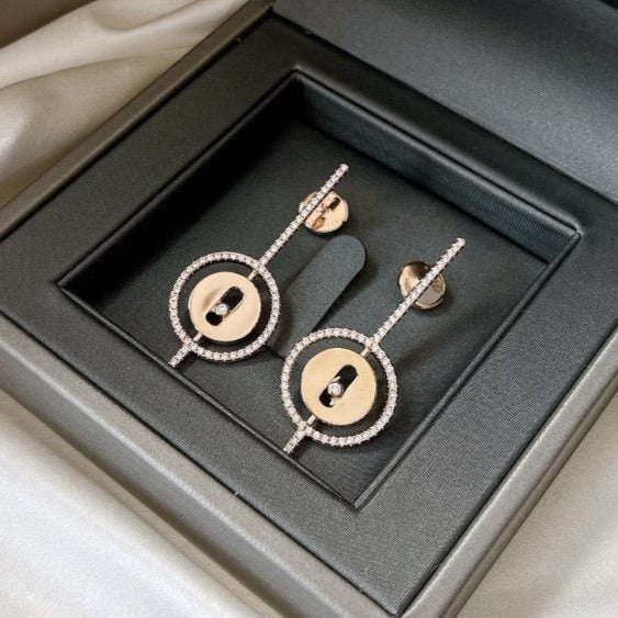[Cyra]   MOVE ARROW OHRRINGE AUS ROSÉGOLD MIT DIAMANTEN