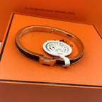 [Cyra]  CLASSIC HM CLIC BLACK 8MM ENAMEL BRACELET
