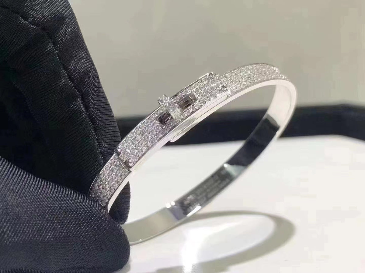 [Cyra]  HM KELLY BRACELET IN SILVER AND FULL PAVE DIAMOND