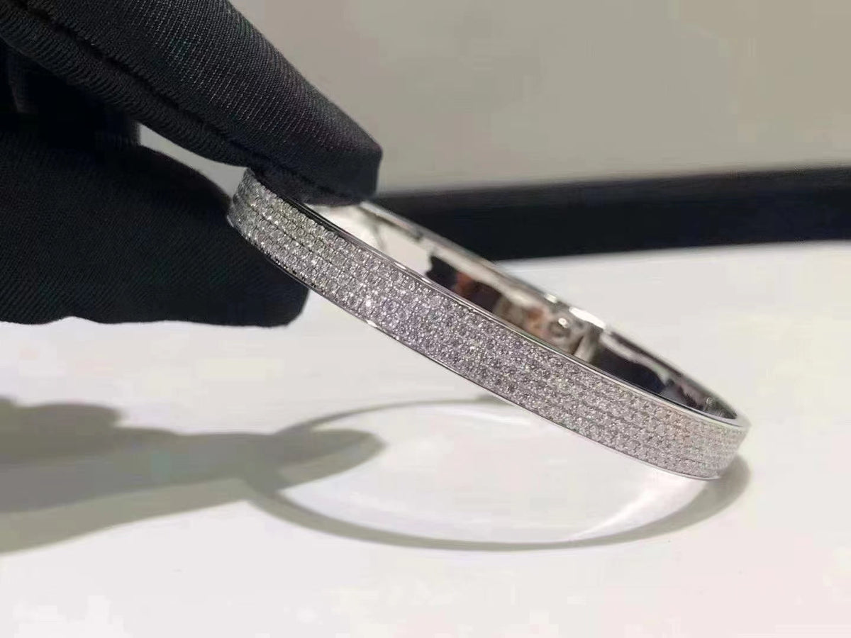 [Cyra]  HM KELLY BRACELET IN SILVER AND FULL PAVE DIAMOND