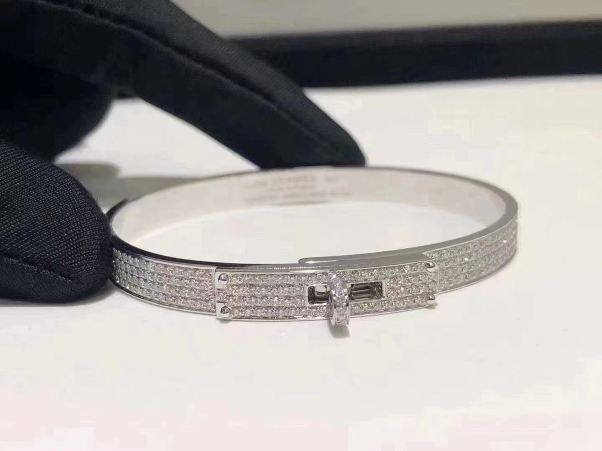 [Cyra]  HM KELLY BRACELET IN SILVER AND FULL PAVE DIAMOND