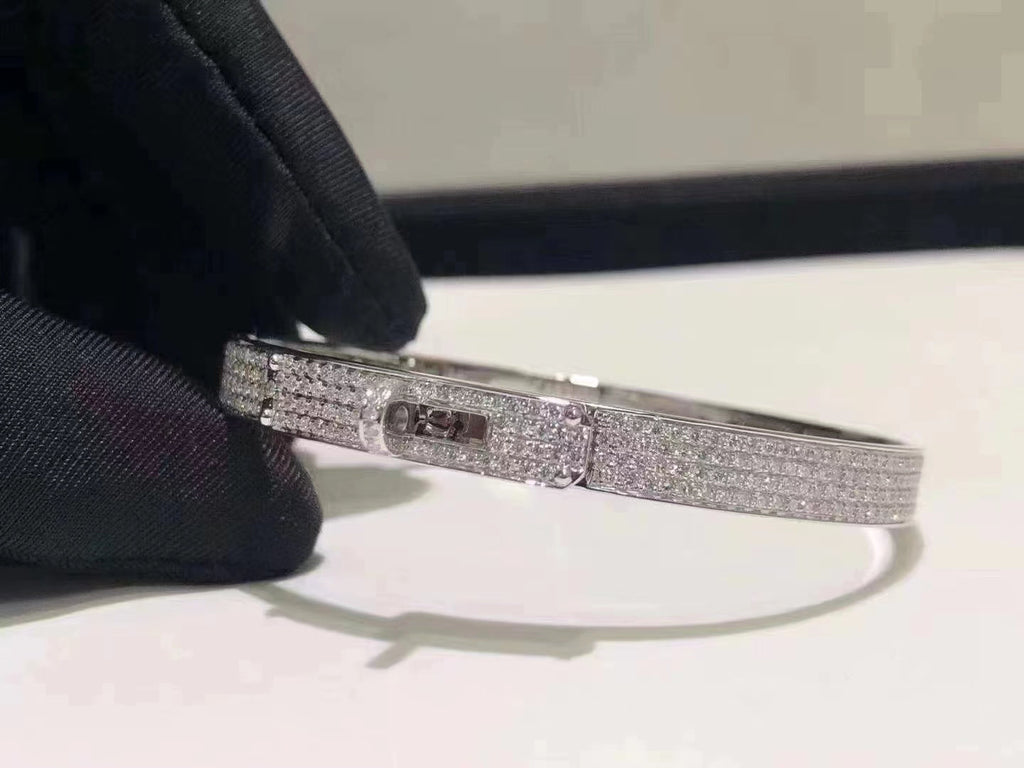 [Cyra]  HM KELLY BRACELET IN SILVER AND FULL PAVE DIAMOND