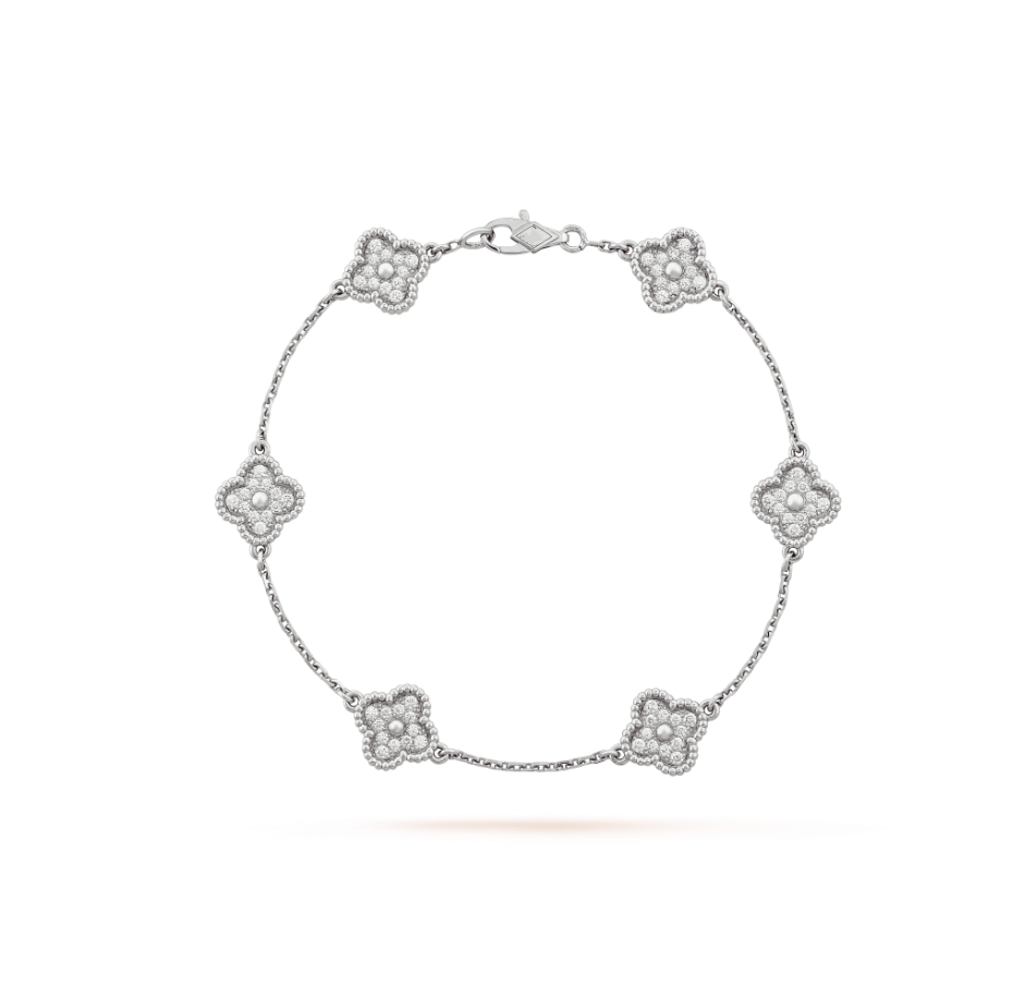 [Cyra] CLOVER 6 MOTIV ARMBAND SILBER DIAMANT