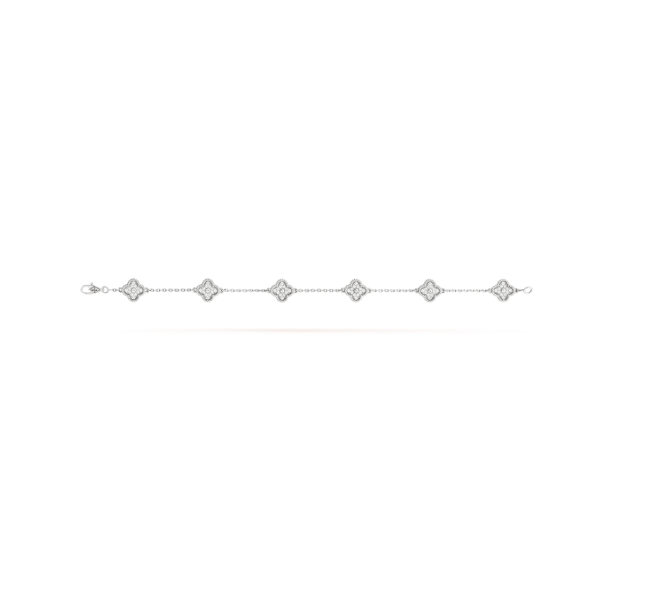 [Cyra] CLOVER 6 MOTIV ARMBAND SILBER DIAMANT