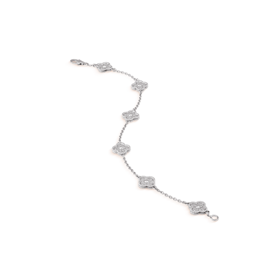 [Cyra] CLOVER 6 MOTIV ARMBAND SILBER DIAMANT