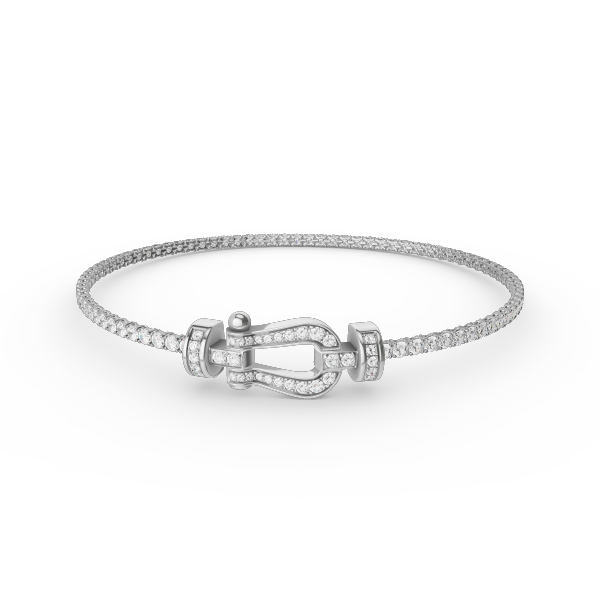 [Cyra]  HUFEISEN-DIAMANT-TENNISARMBAND IN FORCE-OPTIK