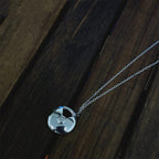 [Cyra] AMULETTE SILBER HALSKETTE MIT VOLLBESATZ AUS DIAMANTEN