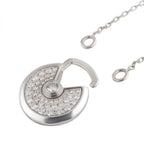 [Cyra] AMULETTE SILBER HALSKETTE MIT VOLLBESATZ AUS DIAMANTEN