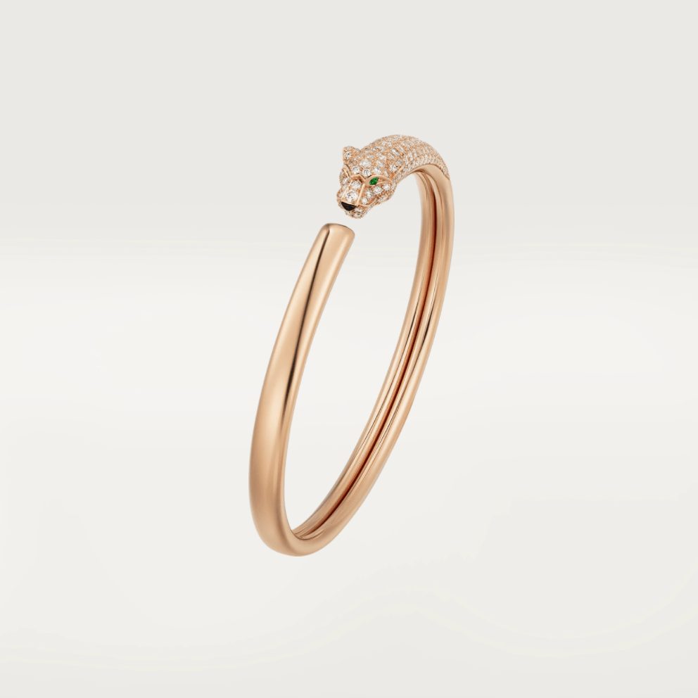 [Cyra]  PANTHÈRE OFFENES ARMBAND AUS ROSÉGOLD MIT DIAMANTEN