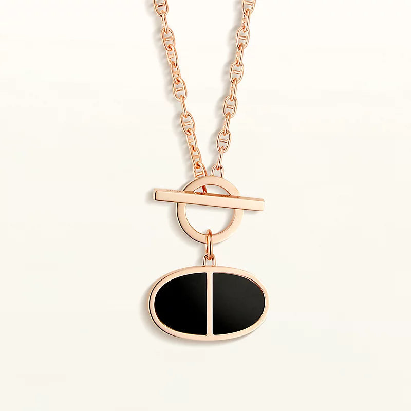 [Cyra]  CHAINE VERSO BLACK CERAMIC NECKLACE