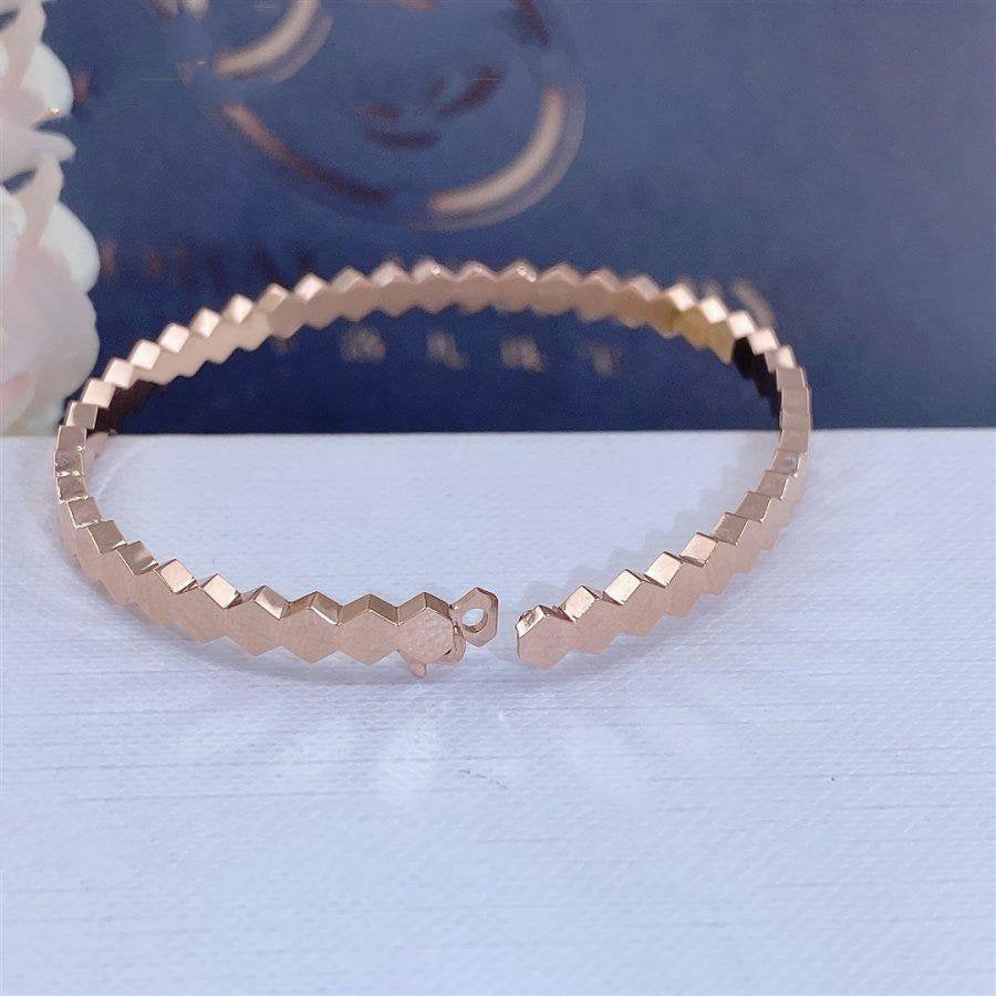 [Cyra]  BEE LOVE PINK GOLD BRACELET