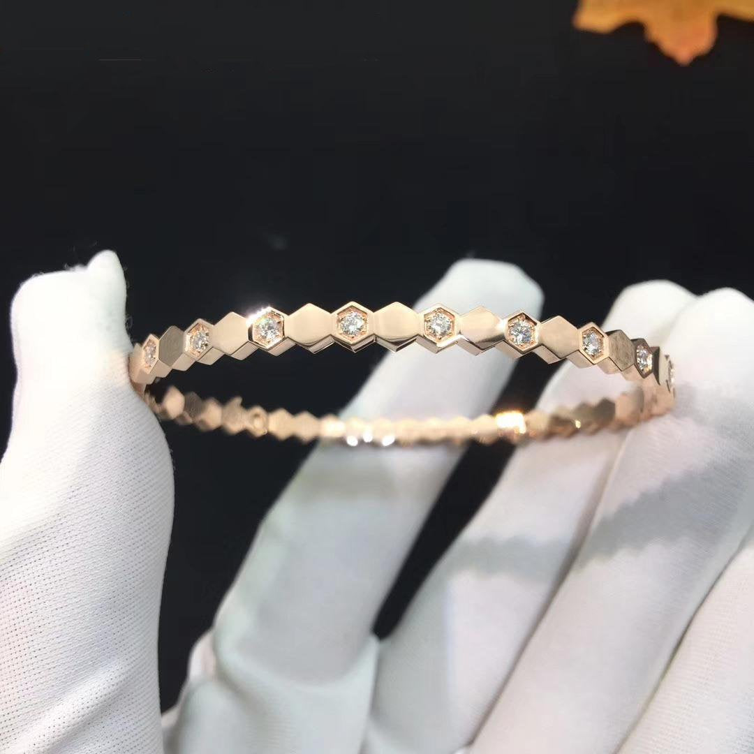 [Cyra] BEE LOVE ROSÉGOLD-DIAMANTARMBAND