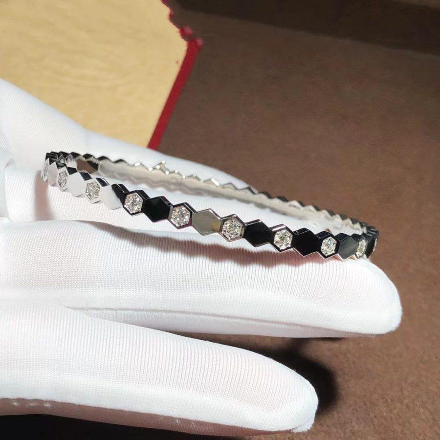 [Cyra]  BEE LOVE SILVER DIAMOND BRACELET