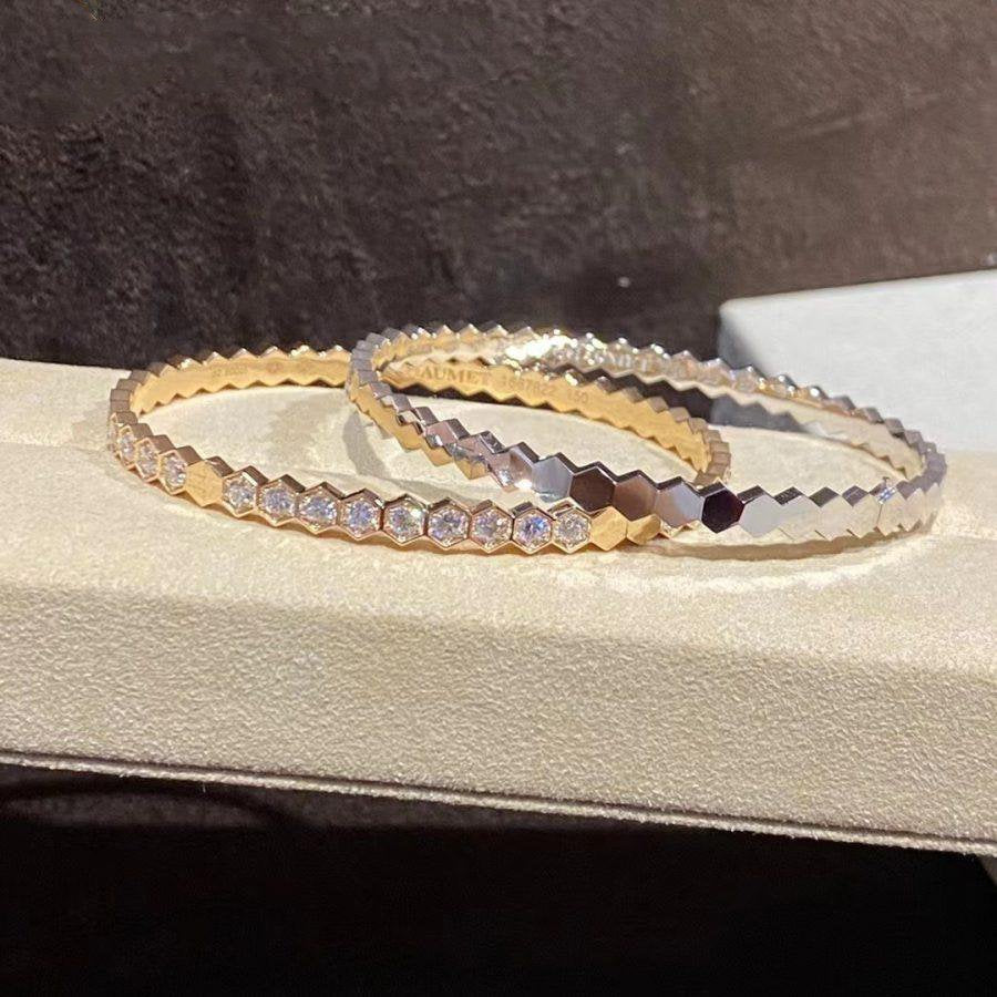 [Cyra]  BEE LOVE GOLD BRACELET FULL DIAMOND