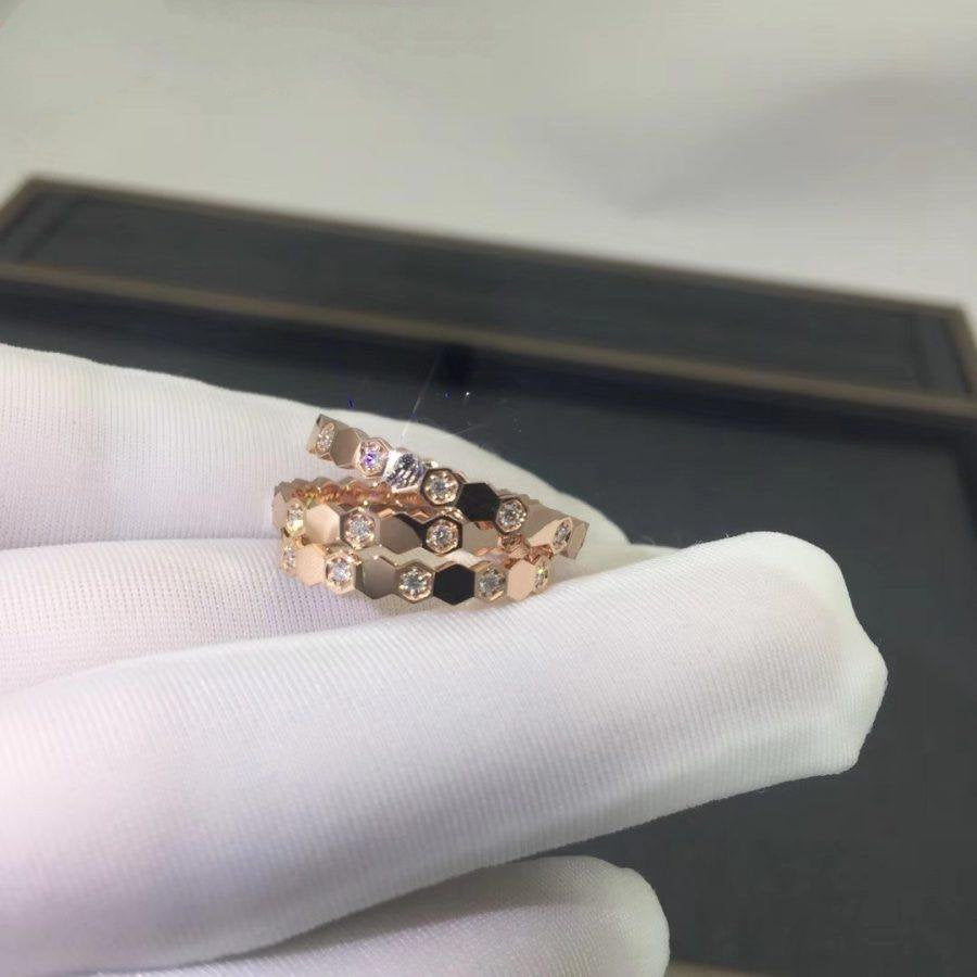 [Cyra]  BEE LOVE RING PINK GOLD DIAMOND