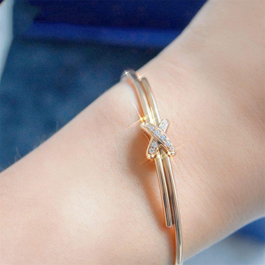 [Cyra]  JEUX DE BRACELET PINK GOLD DIAMONDS