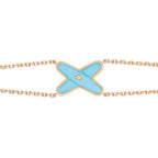 [Cyra] ARMBAND-SET TÜRKIS ROSÉGOLD 1 DIAMANT