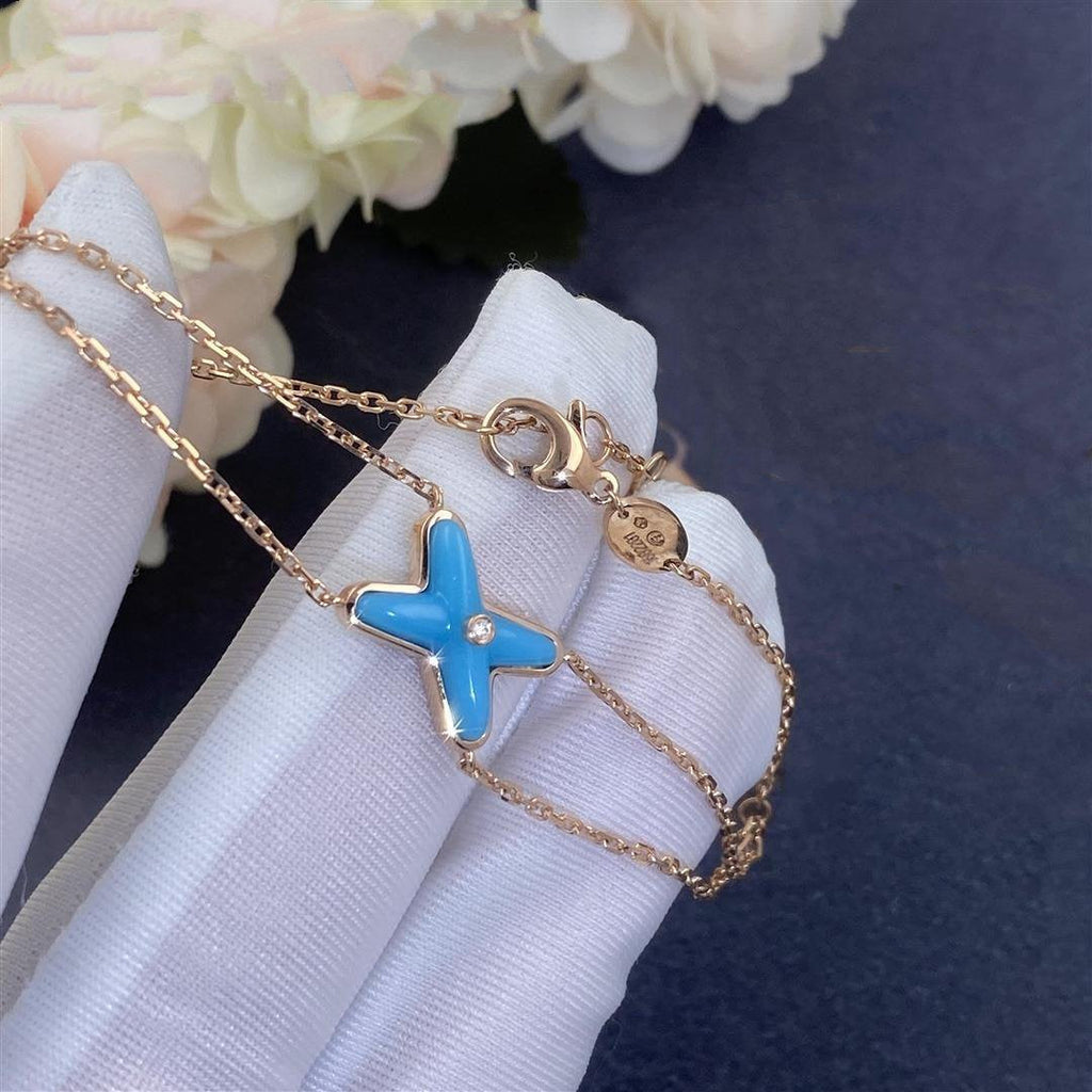 [Cyra] ARMBAND-SET TÜRKIS ROSÉGOLD 1 DIAMANT