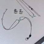 [Cyra]  JEUX ブレスレット ホワイトマザーオブパール シルバー ダイヤモンド1石