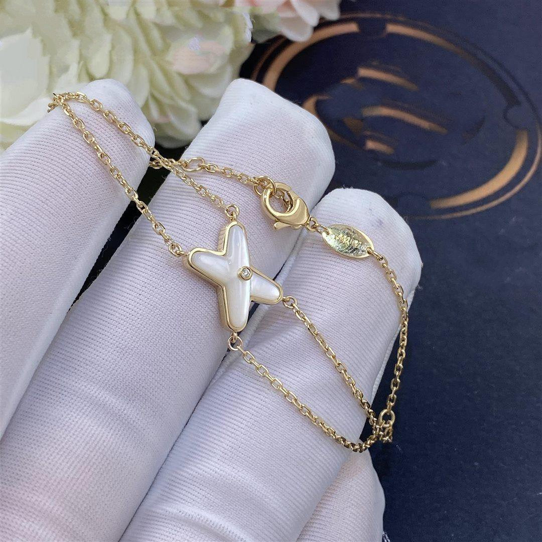 [Cyra]  JEUX BRACELET WHITE MOP GOLD 1 DIAMOND