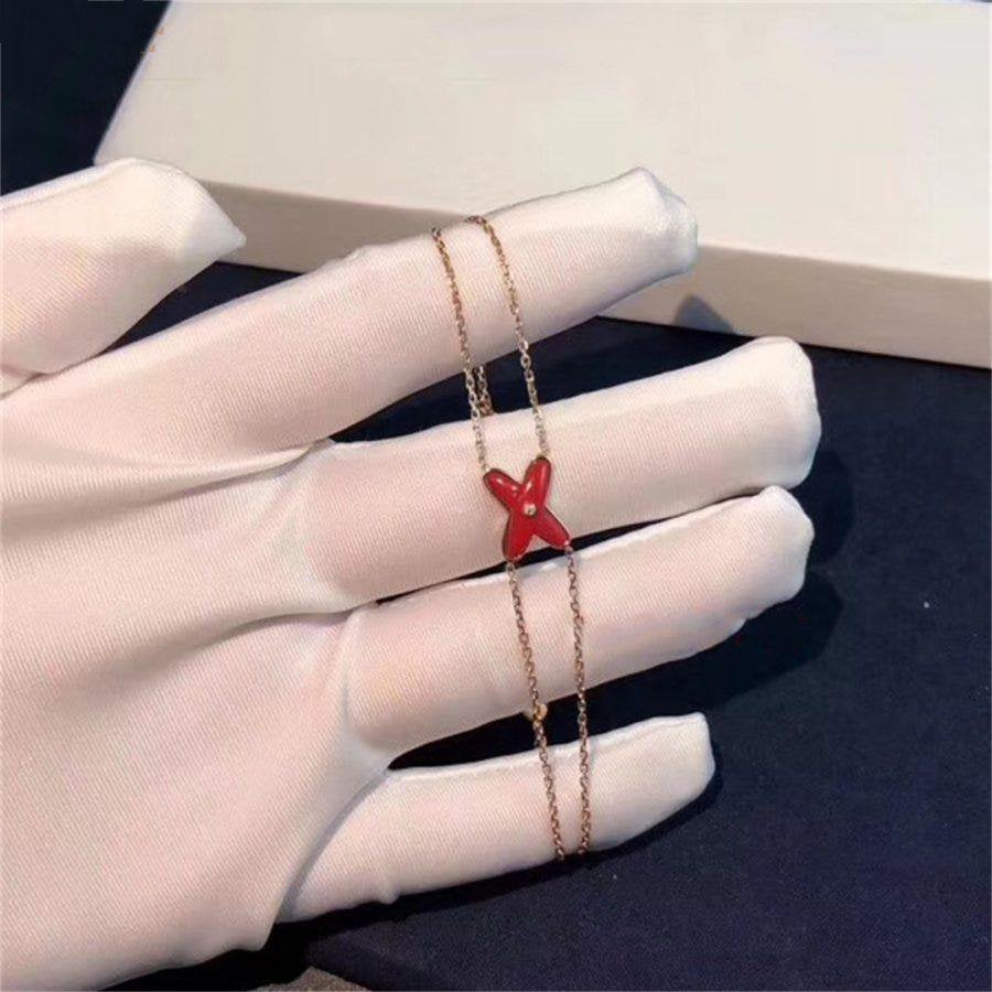 [Cyra]  ARMBAND JEUX KARNELIAN ROSÉGOLD 1 DIAMANT
