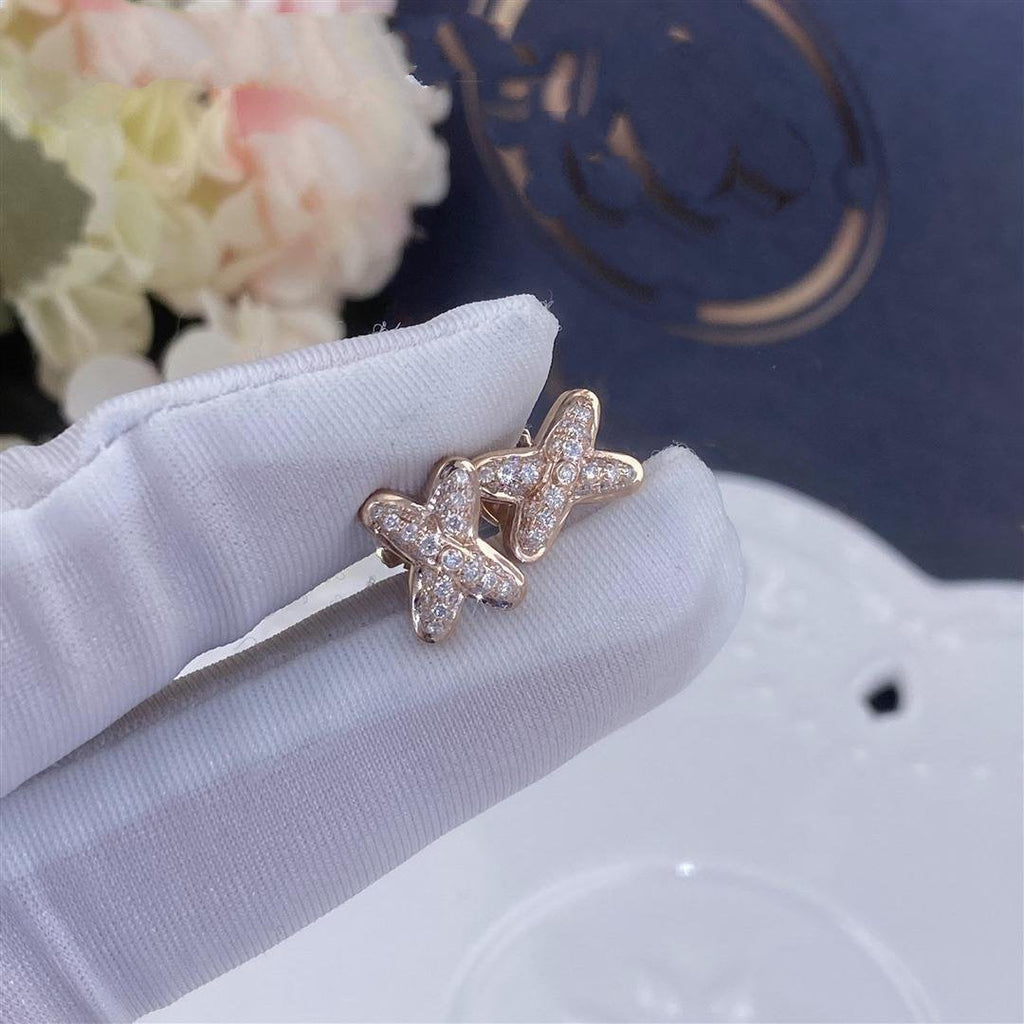 [Cyra] PINK GOLD DIAMOND EARRINGS SET
