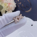 [Cyra] PINK GOLD DIAMOND EARRINGS SET
