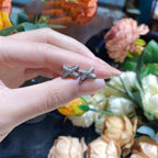 [Cyra]  JEUX DE SILVER DIAMOND EARRINGS