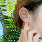 [Cyra]  JEUX DE SILVER DIAMOND EARRINGS