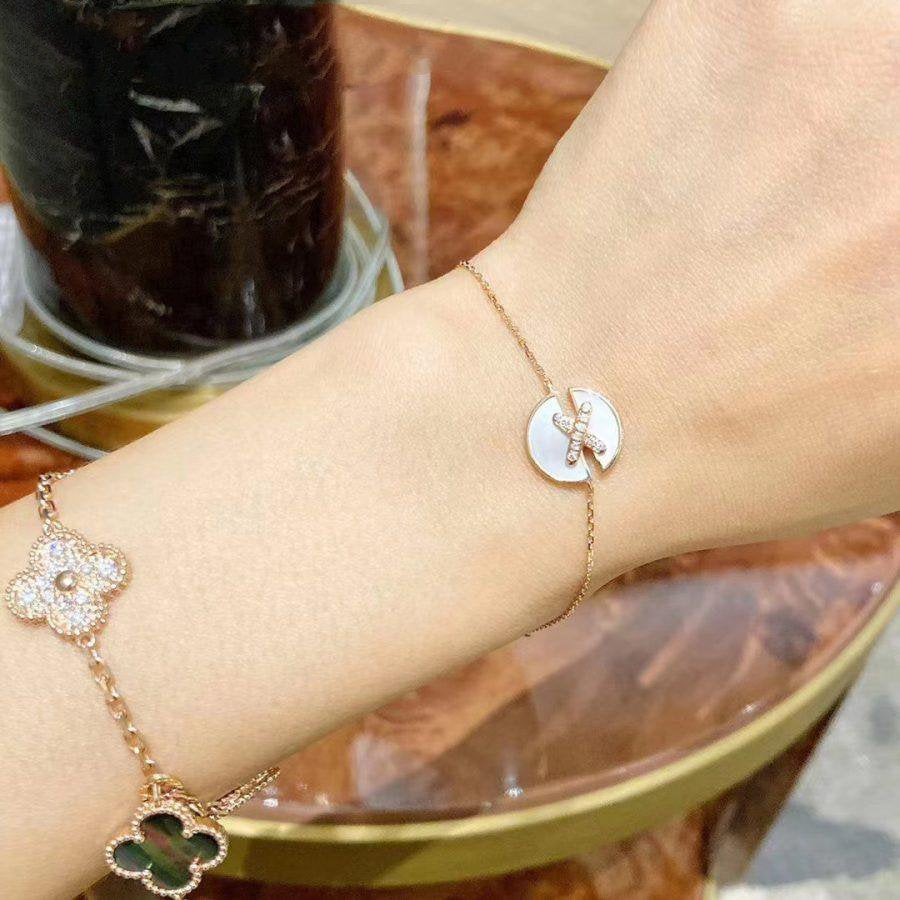 [Cyra]  ARMBAND JEUX MOP ROSÉGOLD DIAMANTEN