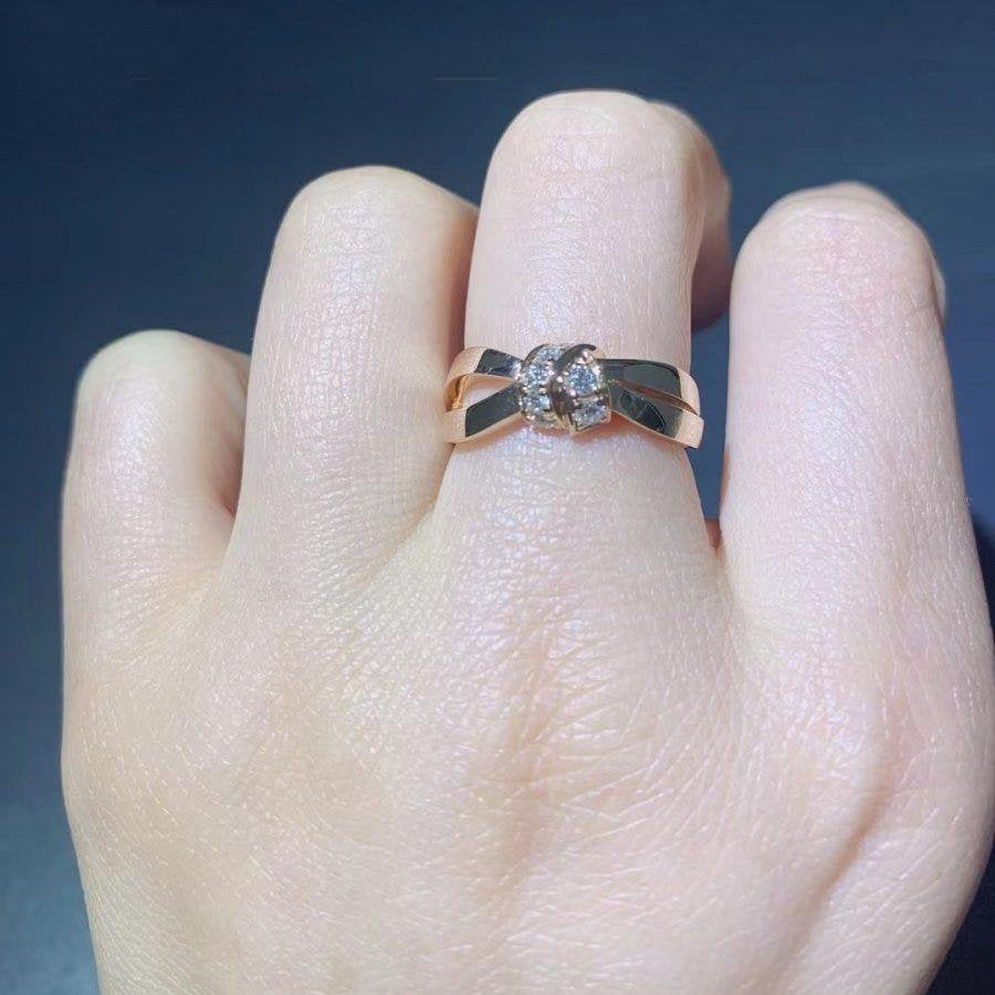 [Cyra]  LIENS RING PINK GOLD DIAMOND