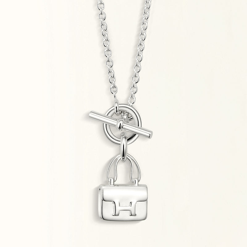 [Cyra]  POP H PEDANT SILVER NECKLACE