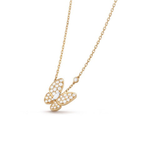[Cyra]  BUTTERFLY DIAMOND NECKLACE