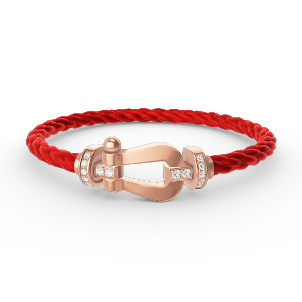 [Cyra]  FORCE LARGE HORSESHOE HALB-DIAMANT-ARMBAND ROSÉGOLD