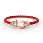 [Cyra]  FORCE LARGE HORSESHOE HALB-DIAMANT-ARMBAND ROSÉGOLD