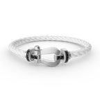 [Cyra] FORCE ARMBAND GROSSES HUFEISEN SCHWARZDIAMANT SILBER