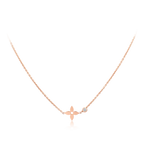 [Cyra] BLÜTEN-ANHÄNGER ROSÉGOLD UND DIAMANT
