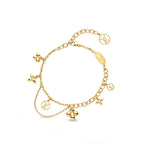 [Cyra]  BLOOMING PINK GOLD MOP BRACELET