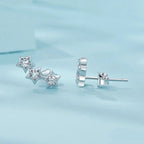Silberne kleine Stern-Ohrstecker für Damen und Mädchen