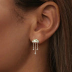 Irisierende Quallen-Ohrstecker für Damen und Mädchen