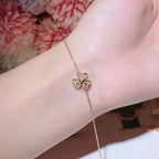 [Cyra] FRIVOLE GOLD-BLUMEN-DIAMANTARMBAND