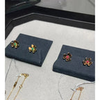 [Cyra]  FRIVOLE  FLOWER PINK EARRINGS