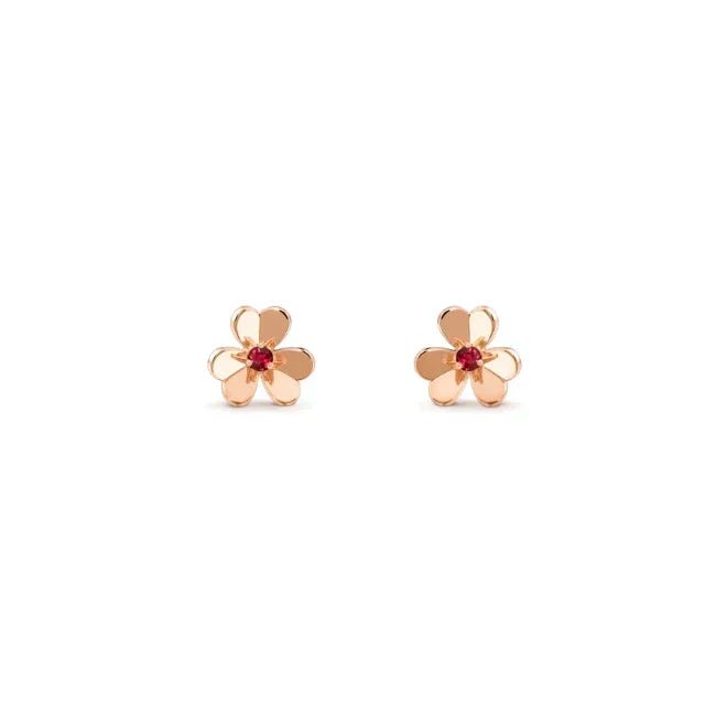 [Cyra]  FRIVOLE  FLOWER PINK EARRINGS